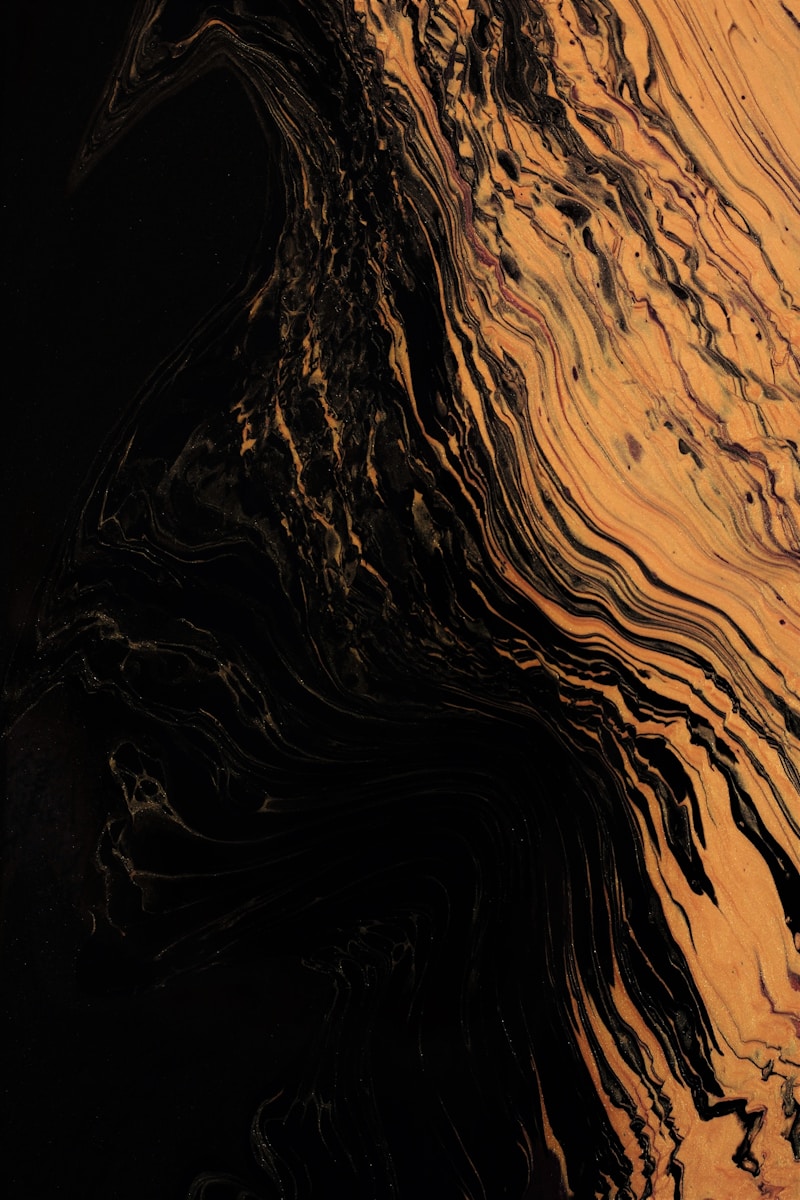 a close up of a brown and black surface